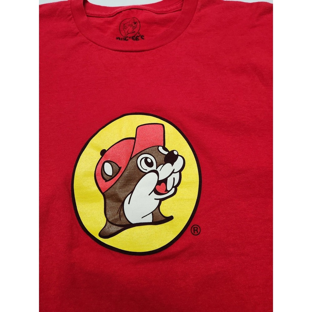 Buc-ee's Shirt Mens 2XL Red Logo Graphic Tee Beaver Mascot Travel Gas Station - Picture 2 of 8